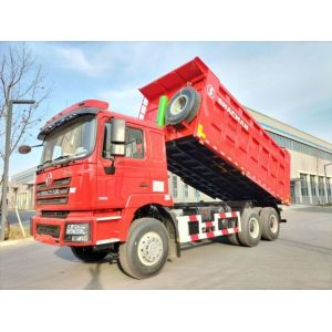 10 Tyres SHACMAN 30t Dump Truck F3000 6x4 380Hp EuroII Red Tipper Diesel Engine