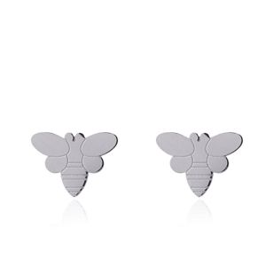 Simple Luxury Silver Bee Earrings