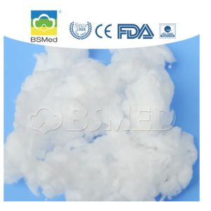 Bleached Cotton Absorbent Raw Materials Wool Medical Hygienic Customized