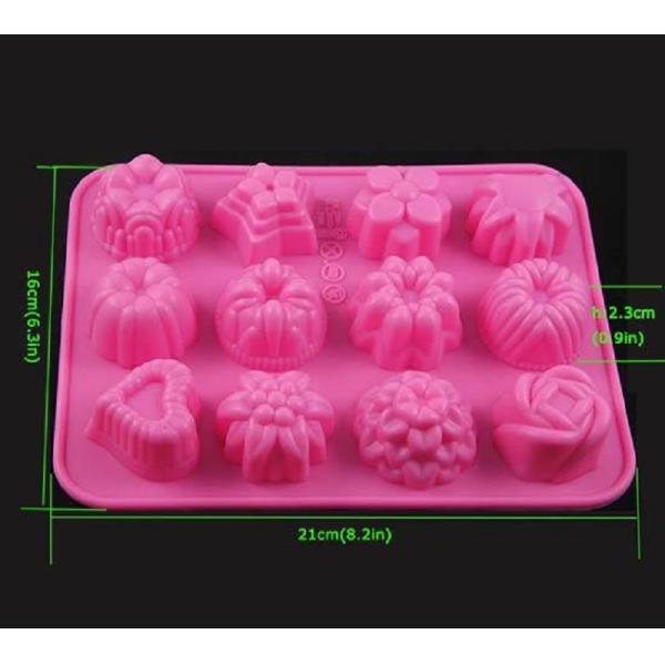 silicone muffin cake molds , flower shape silicone tray mold ,custom silicone mold