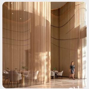 Installation System Metal Coil Mesh Ceiling Drapery