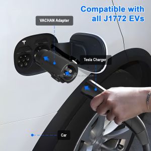 Olink Fast Charger EV Plug New 80Amp Tesla to J1772 Adapter Electric Vehicle Car