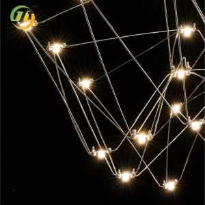 JYLIGHTING Customized Stainless Steel Irregular lines LED Chandeliers Firefly