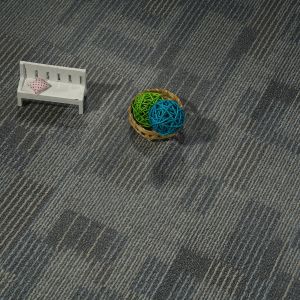 Indoor SPC Vinyl Flooring For Hotel Easy Install Carpet Design Commercial Woven