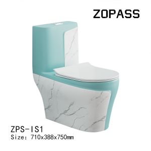One Piece Seamless Sanitary Ware Toilet Flushing Flowrate 3L 6L