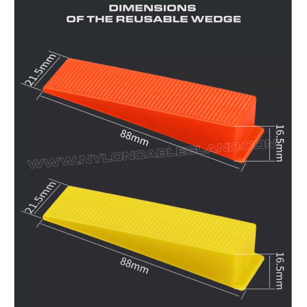 Plastic Tile Leveling System White Tile Leveling Spacer Clip 1.5mm (1/16") with Plier & Wedge, 500 pcs/bag, fit for 3-12mm Thick Tiles