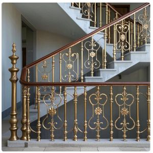 Modern Powder Coated Aluminum Stair Railings Indoor Outdoor