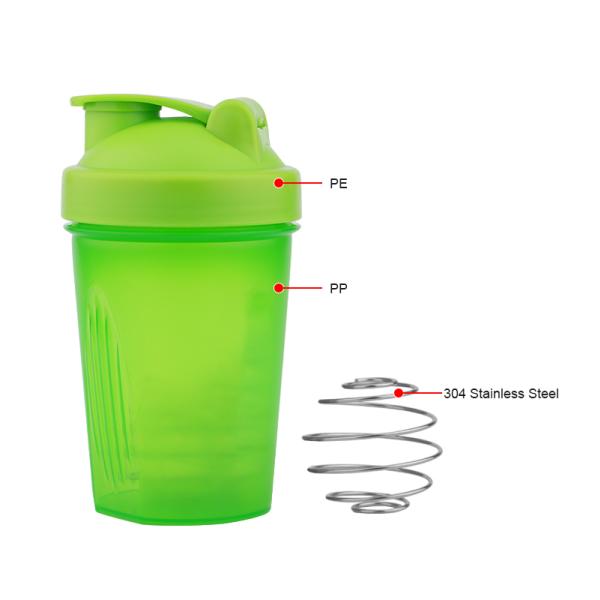 Sport Custom Logo Design Protein Shaker With Mixer Ball Water Bottle Shaker Bottle For Gym Outdoor 400ml