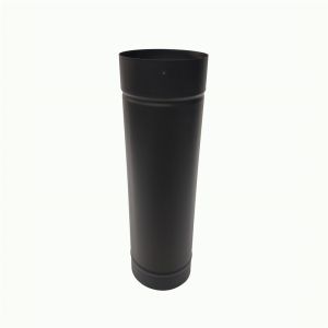 China Black Straight Insert 500mm Single Wall Black Stove Pipe on sale