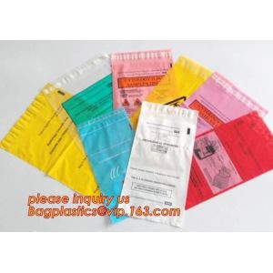 Medical packing k sealing plastic biohazard specimen bag customized pouch,