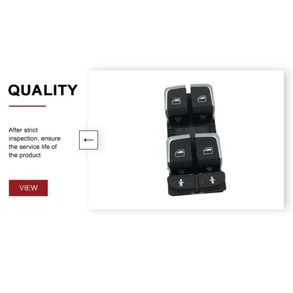 Chrome Driver Side Window Switch Quattro Glass Lift Master Electric Switch Button