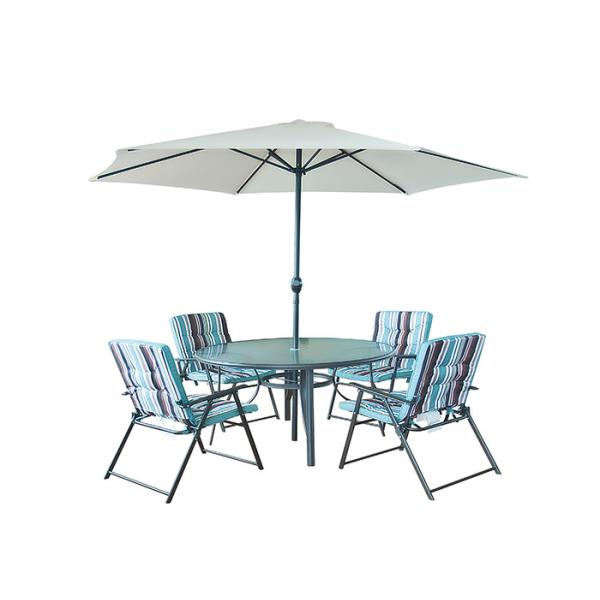 Buy Rustproof Folding Patio Set With Umbrella at wholesale prices