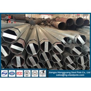 500KG Loads Galvanized Octagonal Steel Utility Electrical Power Pole For Dakar