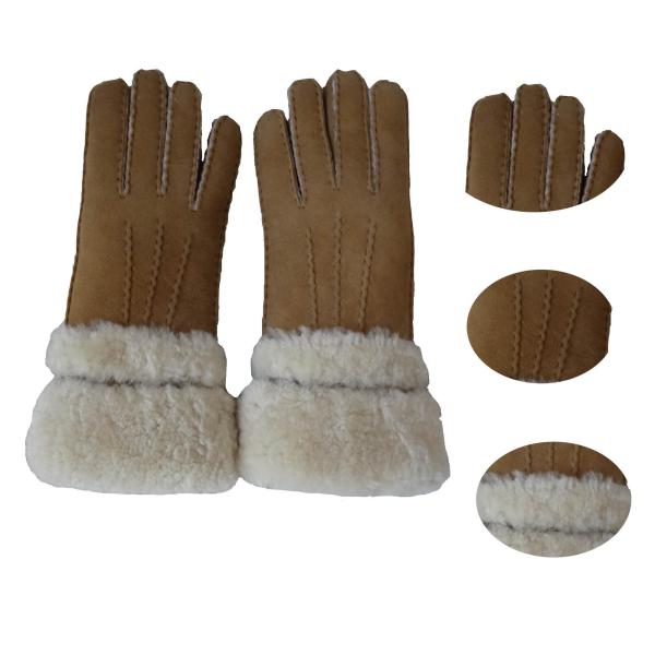 Professional Factory Winter Cheap Sex Girls gloves leather with Fur cuff