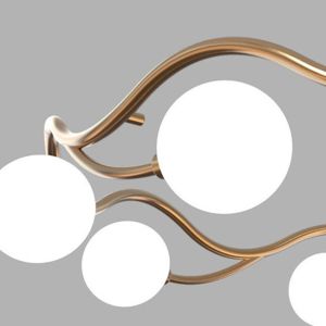 G9 Bulbs Modern Pendant Light D600*H180mm High Temperature Resistance