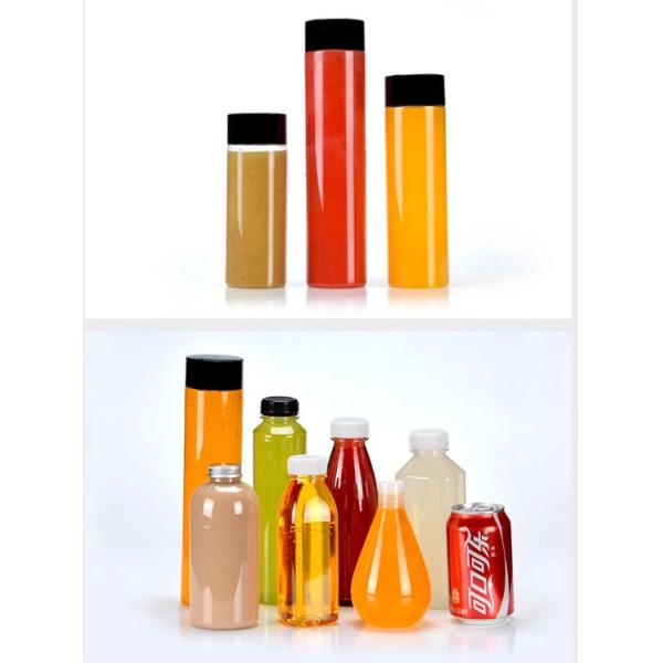 Cylinder 49mm 350ml Screw Cap Disposable Juice Bottles
