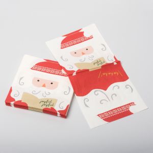 Custom Print Santa Claus Christmas Paper Napkins Party Supplies Set