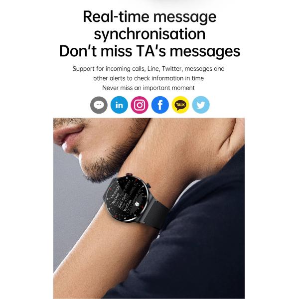 Rotary Button QW33 Outdoor Smart Watch NFC GPS Step Counting Sports Fitness