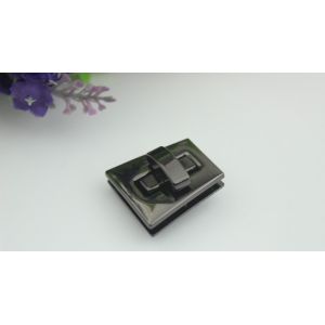 New design light gold irregular shape twist lock purse hardware for handbag