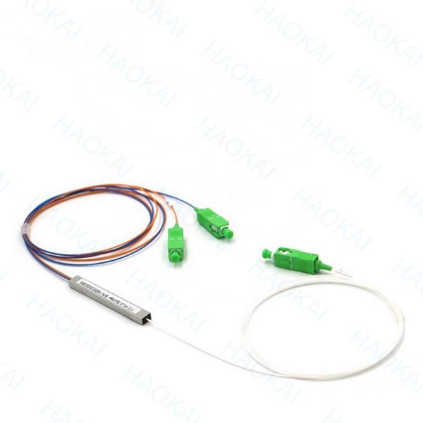 Buy 1X2 Mini Fiber PLC Splitter PBT Coupler With SC / APC Connector at wholesale prices