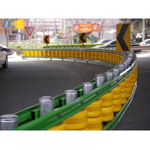 Anti Shock Diameter 370mm Spacing 0.5m Safety Roller Barrier