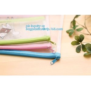 mesh document bag with zipper/pvc mesh file folder, Waterproof Zip Lock Bag Mesh