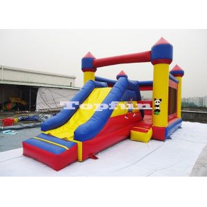 PVC Tarpaulin Commercial Inflatable Jumping Castle Combi Slide Hire