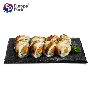 Europe Pack new arrival square black plastic slate serving tray