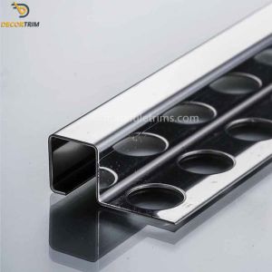 Box Shape Stainless Steel Corner Trim , External Edge Tile Trim OEM ODM