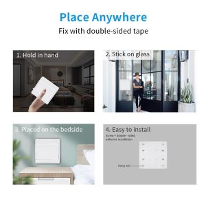 Wireless Self Powered Remote Control Switch Panel Waterproof Wall Light Switch
