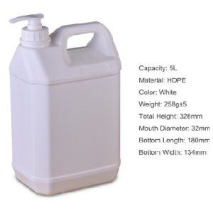 Paint HDPE 1L 2L 4L 5L 10L Jerry Can Bottle with Pump Lid