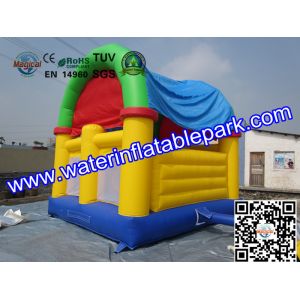 Quality CE Certificated Inflatable Bouncy Castle , Kids Inflatable Bouncer With Slide for sale