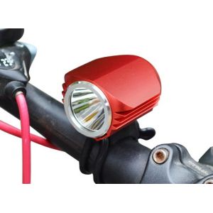China Red Powerful Front Bike Light For Night Riding , 4 * 1800mah Bright Bicycle Lights on sale