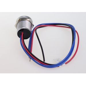 12V 24V LED Illuminated Piezo Touch Switch , 19mm Switch Push Button Momentary