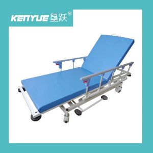 Blue Hospital Special Hydraulic Stretcher Trolley With Four Wheels