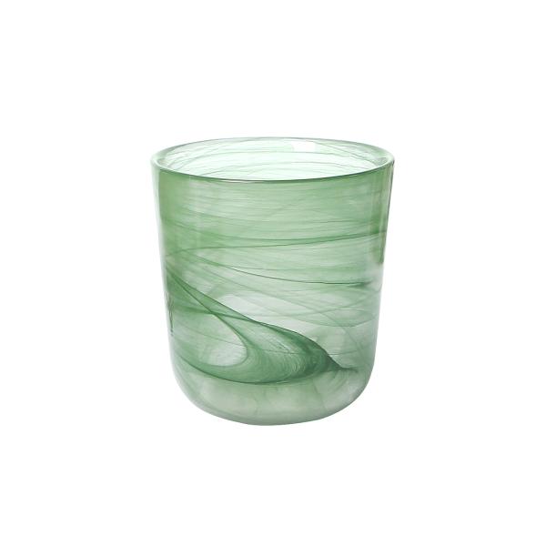 350ml Clouding Pink Coloured Glass Tealight Holders Pressed 110mm