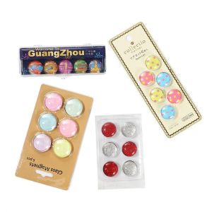 Clear Round Glass Pebble Magnets Refrigerator Magnet Souvenir