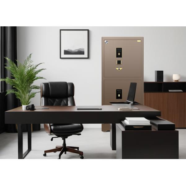 10mm Solid Steel Door Panel Commercial Safe Box Alarm Fingerprint+Password+Key Unlock