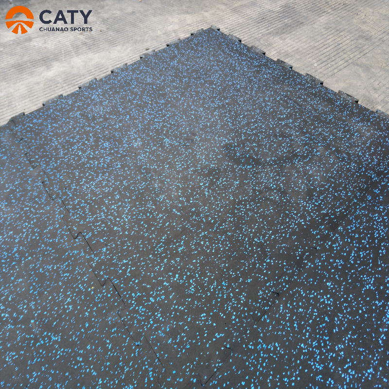 Interlocking Rubber Floor Tiles with Grille Design, Heavy-Duty, Easy DIY Installation for Gym, Garage and Playroom