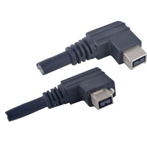 Right / Left Friction Video Camera Cable Assemblies 9 Pin With Recessed Screws