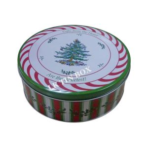 Custom Printed Christmas Holiday Cake Cookie Tin Box Gift Packaging