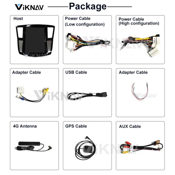 Viknav Car Radio For Infiniti QX60 JX35 (2012-2020)12.1 Inch Multimedia Stereo Tesla Android DVD Player GPS Navigation