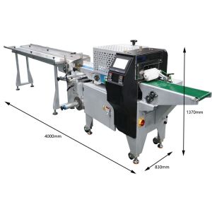 Industrial Flow Wrapping Machine Automatic Commercial Pillow Bread Packaging