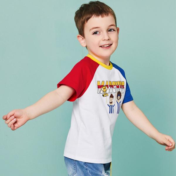 Buy O - Neck Cotton Children's Style Clothing Color Combination / Baby Boy T Shirt at wholesale prices