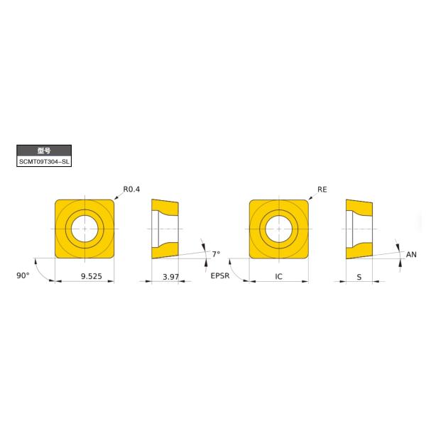 CNC Boring Inserts Wc-Co PVD Coating SCMT09T304-SL HYB208 ,Applicable To All Difficult-to-machine Materials Except Superalloys