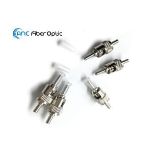 Zinc Alloy ST Fiber Patch Cord Connectors With Black Red Blue Yellow Boot