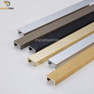 China 20×10mm Wall Tile Transition Strips Trim With Anodized Brushed Finish on sale