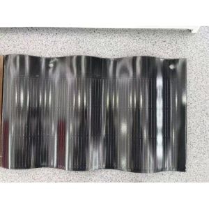 Upbest 50W Black Color Curved BIPV Solar Roof Tile with Advanced Technology and