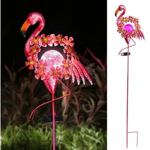 Warm White 38.6 Inch Solar Flamingo Garden Stake