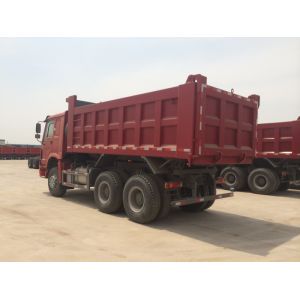China Red Color 336hp Sinotruk Howo Dump Truck With 10 Wheels And 18m3 Capacity on sale